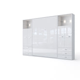 Maxima House Invento Vertical Wall Bed, European Full Size with 2 cabinets - IN120V-10W - Backyard Provider